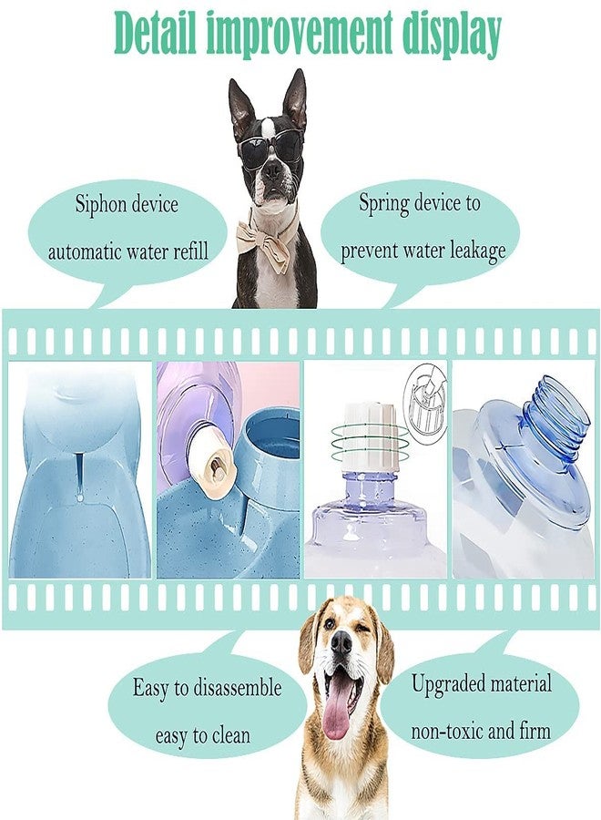 TGOPIT موزع مياه للحيوانات الأليفة يعمل بالجاذبية من تيغوبيت، موزع مياه ذاتي التوزيع ومياه أوتوماتيكية للكلاب والحيوانات الأليفة الصغيرة والكبيرة، بما في ذلك الجراء والقطط والأرانب (مجموعة). - Image 5